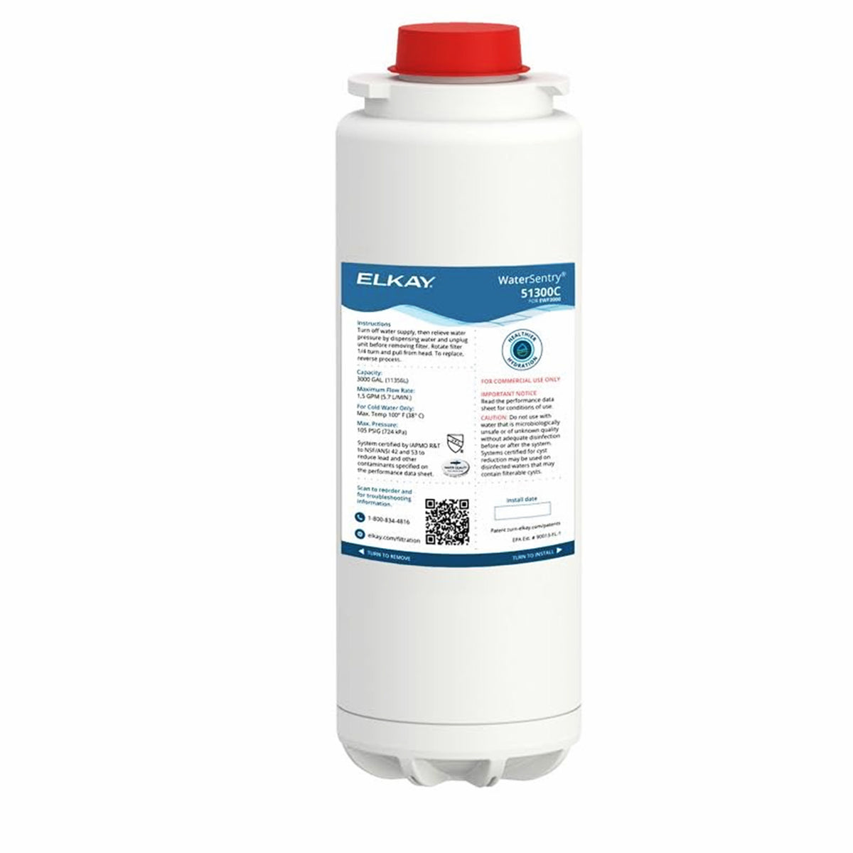 Elkay 51300c Replacement Filter 51300C, ERF750,55898C Filter (Bottle Fillers)