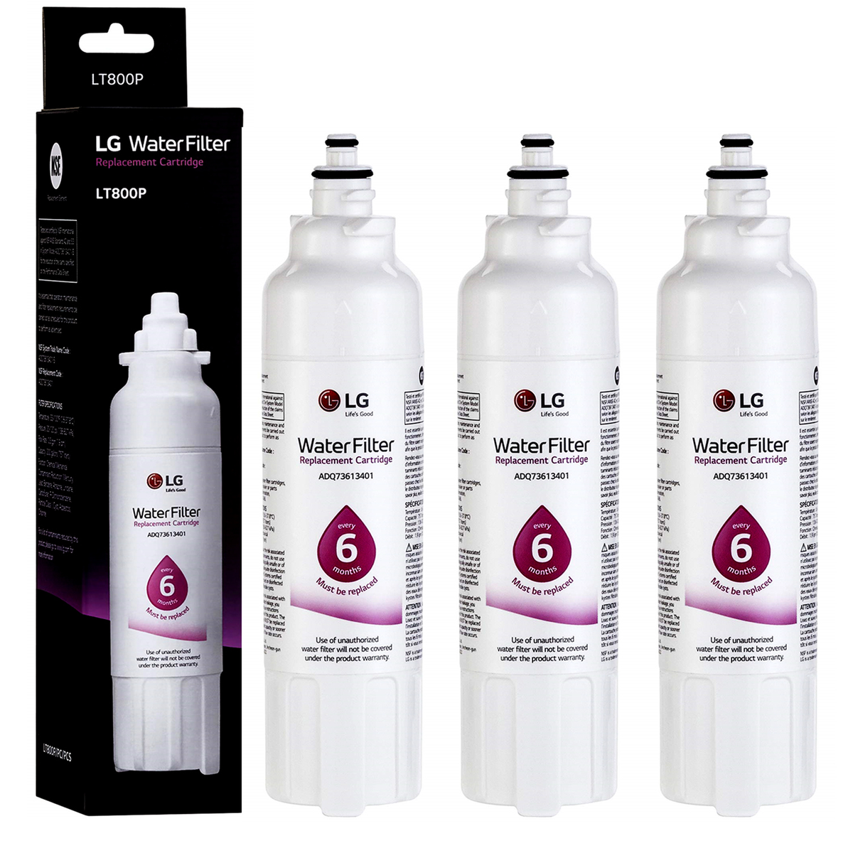 LG LT800P Water Filter Refrigerator Filter ADQ73613401, ADQ73613408, or ADQ75795104