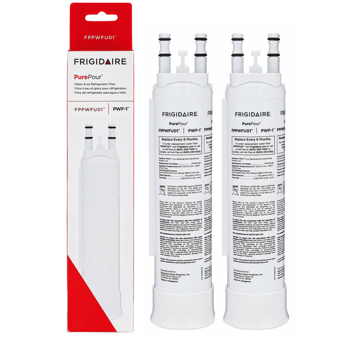 Frigidaire FPPWFU01 PurePour PWF-1 Refrigerator Water Filter