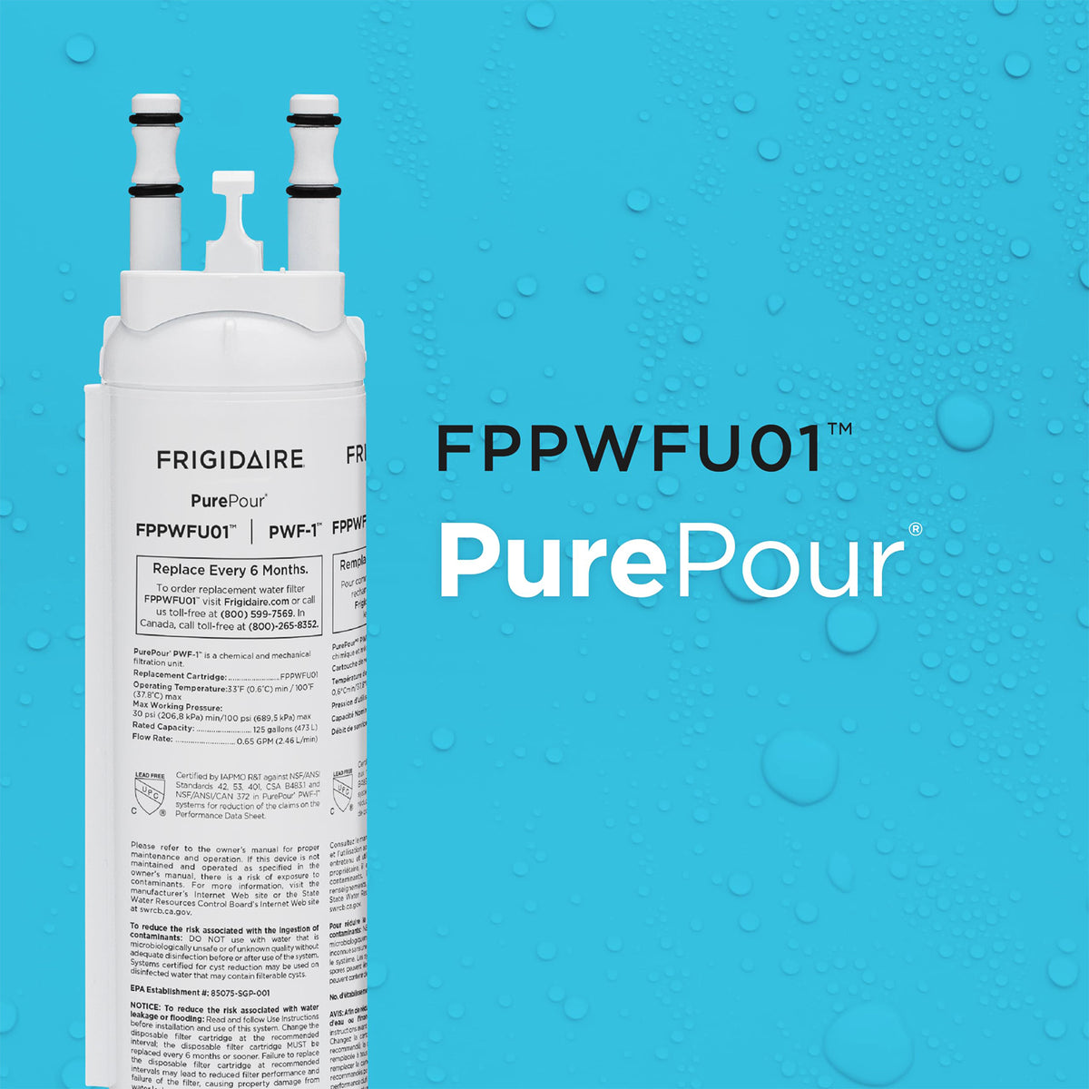 Frigidaire FPPWFU01 PurePour PWF-1 Refrigerator Water Filter